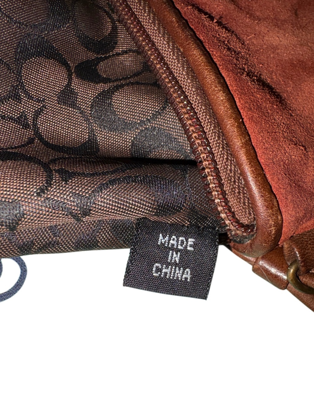 Coach Vintage Y2K Corset Laced Wristlet In Rust suede & brown leather.  7139 - Picture 8 of 10